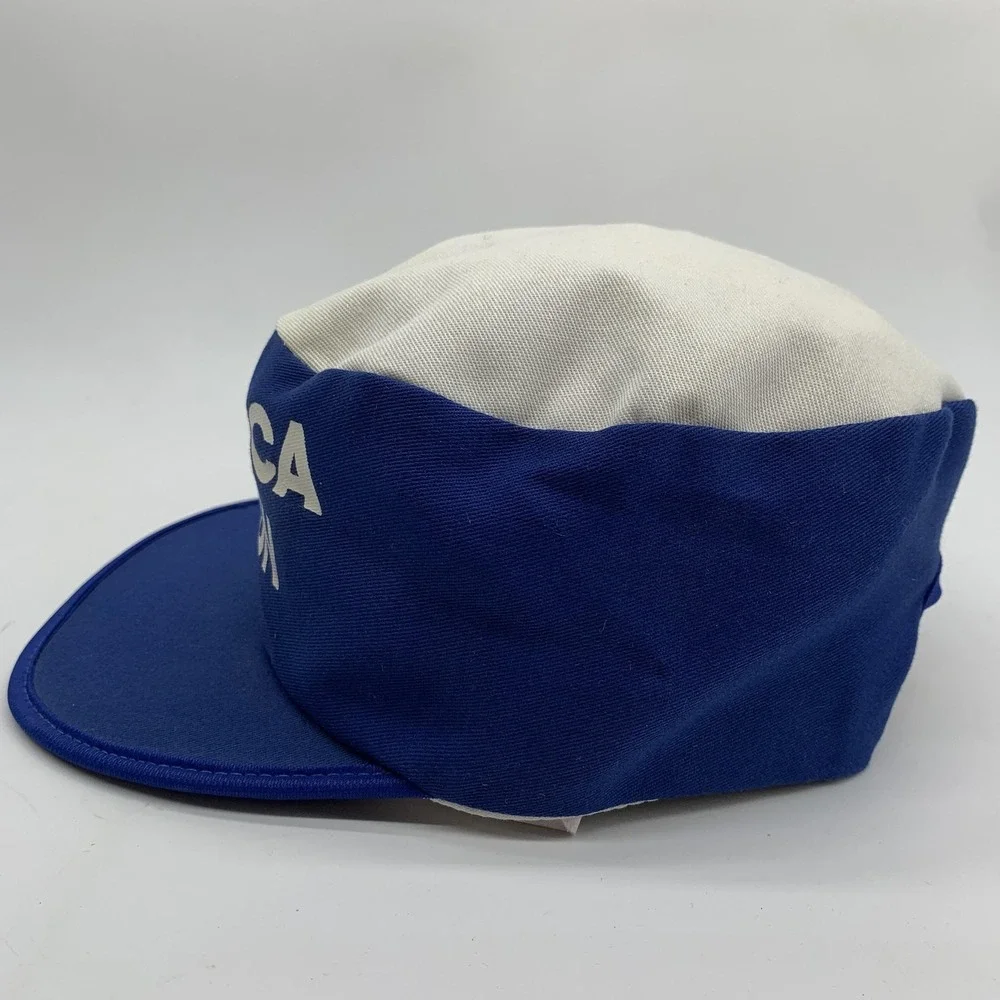 Vintage 1989 Cuyamaca 50K Run Hat Painters Hat Snap Back Blue Challenger Caps